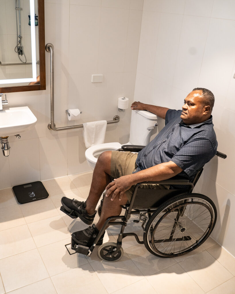 Wheelchair-accessible vehicle transfer in Fiji