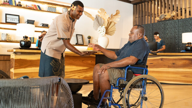 Wheelchair-accessible vehicle transfer in Fiji