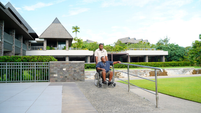 Wheelchair-accessible vehicle transfer in Fiji