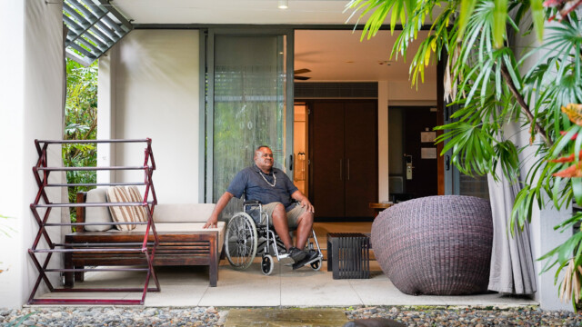 Wheelchair-accessible vehicle transfer in Fiji